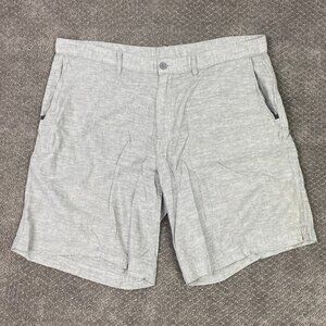 Patagonia Shorts Men's 40 Gray Hemp Organic Cotton Back Step Flat Front Casual